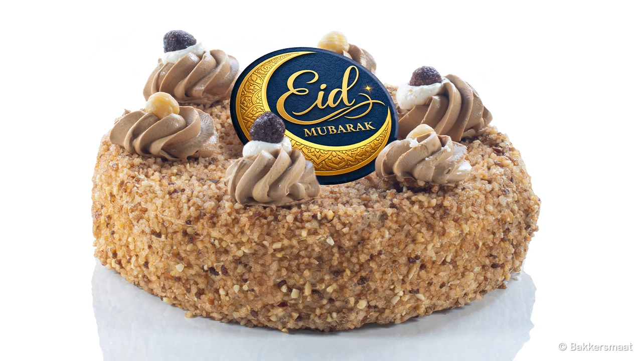 Eid Mubarak Mokka schuimtaartje